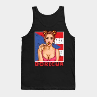 Proud Puerto Rico Flag, Puerto Rico gift heritage, Puerto Rican girl Boy Friend Boricua Puertoriqueño Tank Top